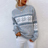 Half Turtleneck Snowflake  Women Sweater