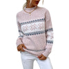 Half Turtleneck Snowflake  Women Sweater