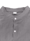 Linen long-sleeved stand-up collar breathable casual men's shirt