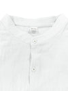 Linen long-sleeved stand-up collar breathable casual men's shirt