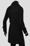 Men's Double Breasted Lengthened Simple Wool Coat 3