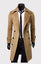 Men's Double Breasted Lengthened Simple Wool Coat 2