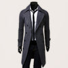 Men's Double Breasted Lengthened Simple Wool Coat 3