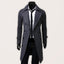 Men's Double Breasted Lengthened Simple Wool Coat 10