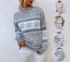 Half Turtleneck Snowflake  Women Sweater
