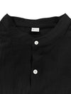 Linen long-sleeved stand-up collar breathable casual men's shirt