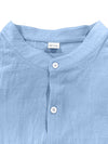 Linen long-sleeved stand-up collar breathable casual men's shirt